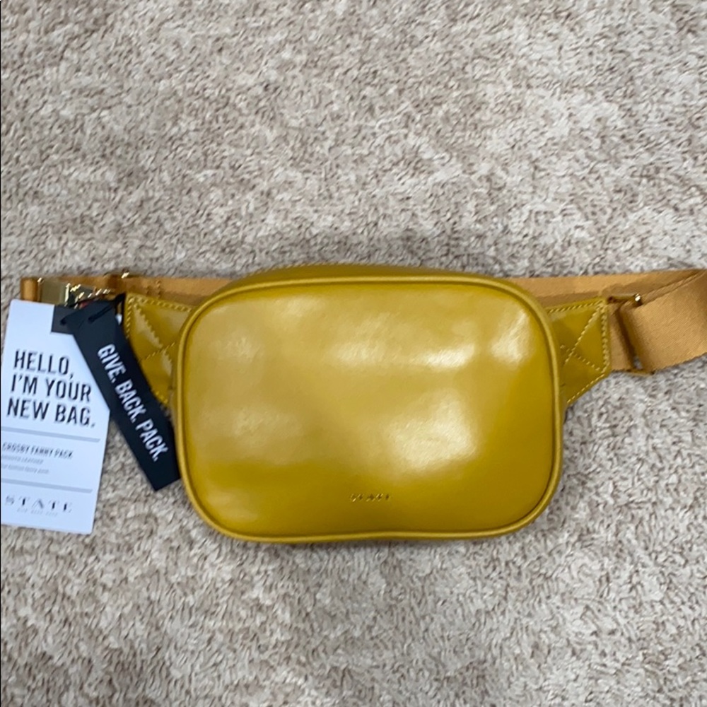 Yellow Leather State Crosby Fanny Pack BRAND NEW